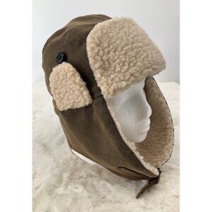 Lake of the Isles Brown Aviator Sherpa-lined hat L/XL top Buckle